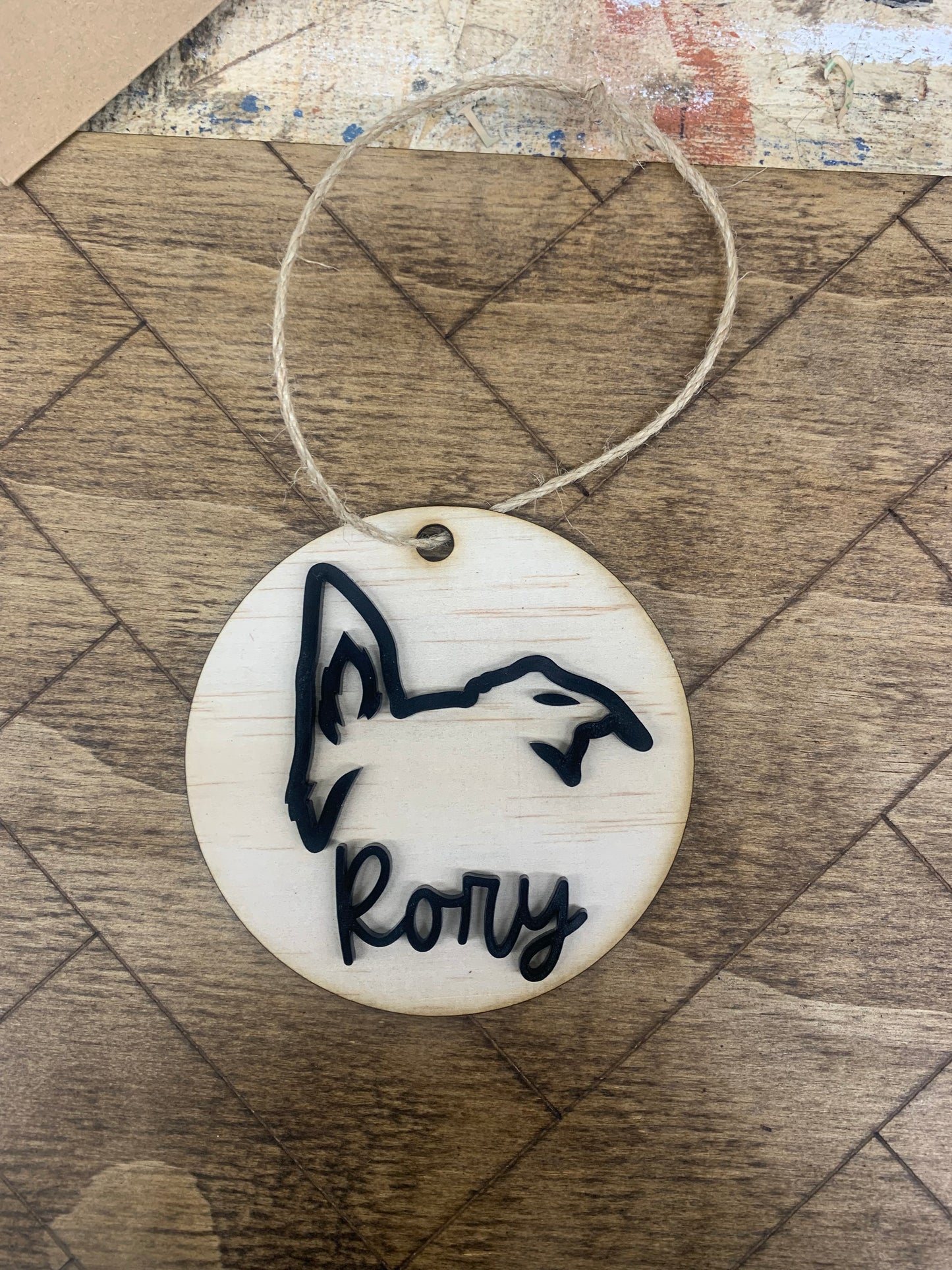 Custom Dog Ear Ornament