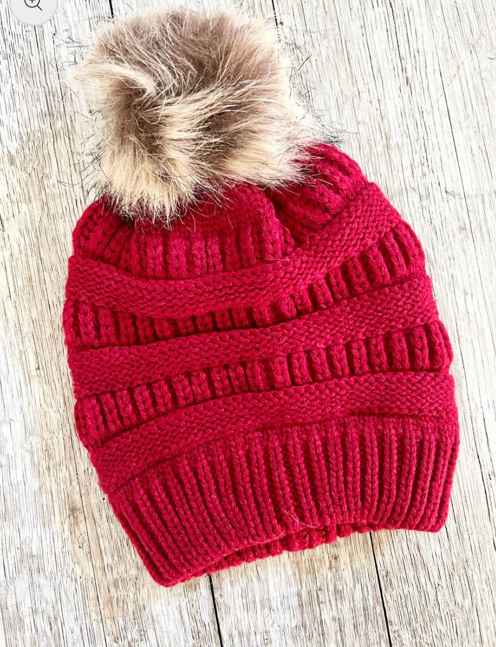 Youth - Leather Patch Beanie
