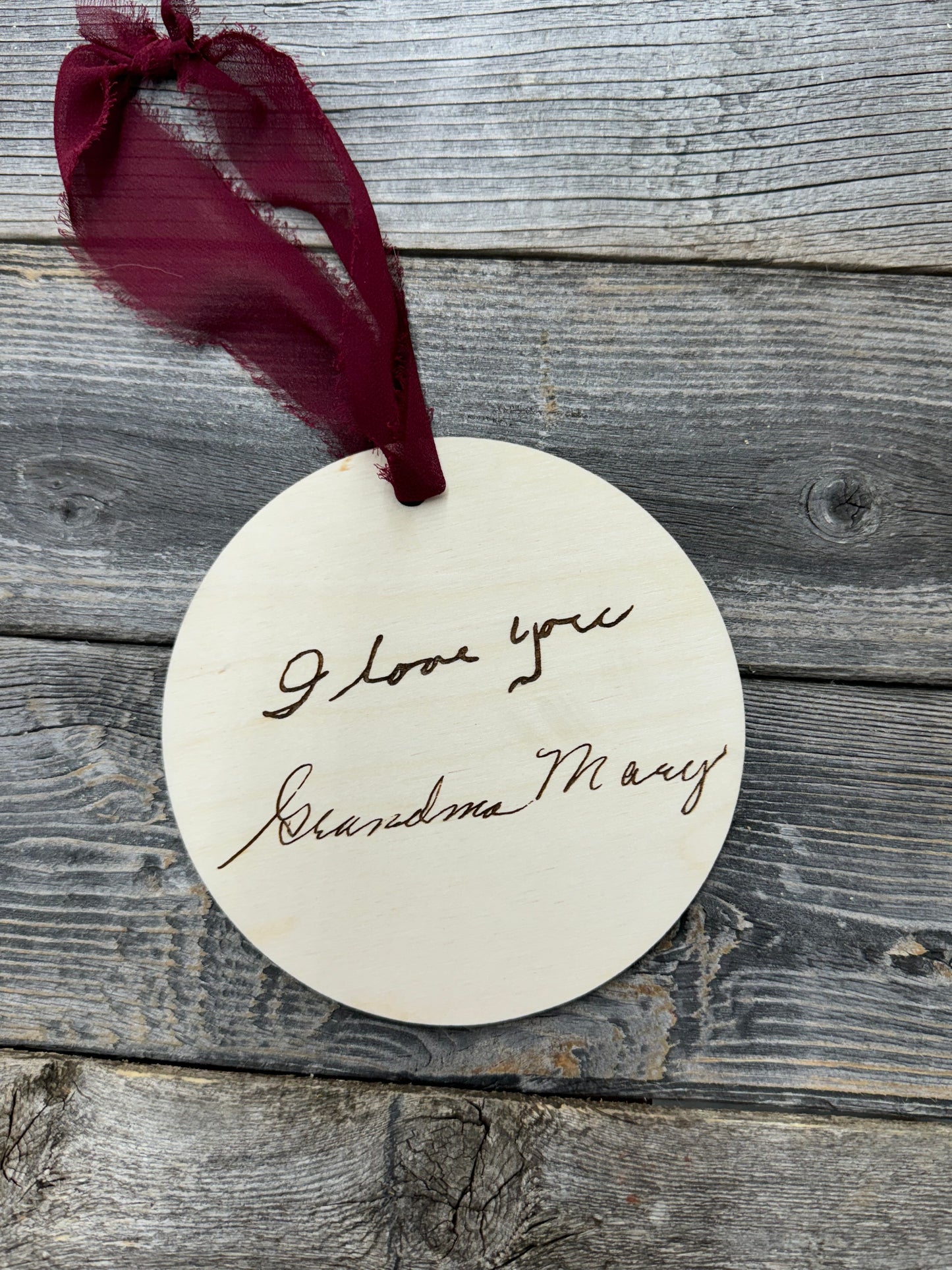 Custom Handwriting Ornament