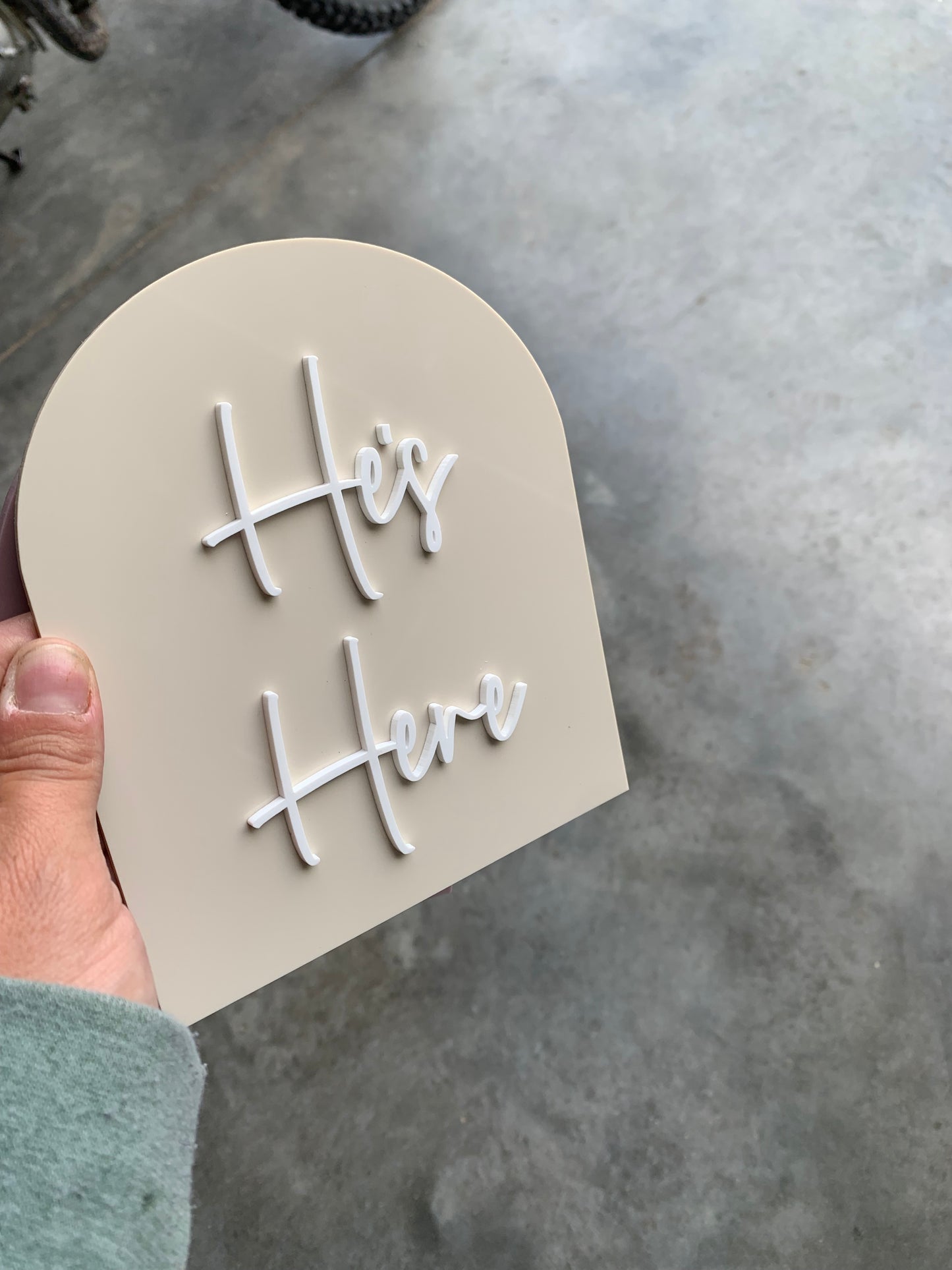 Acrylic - She’s/He’s here