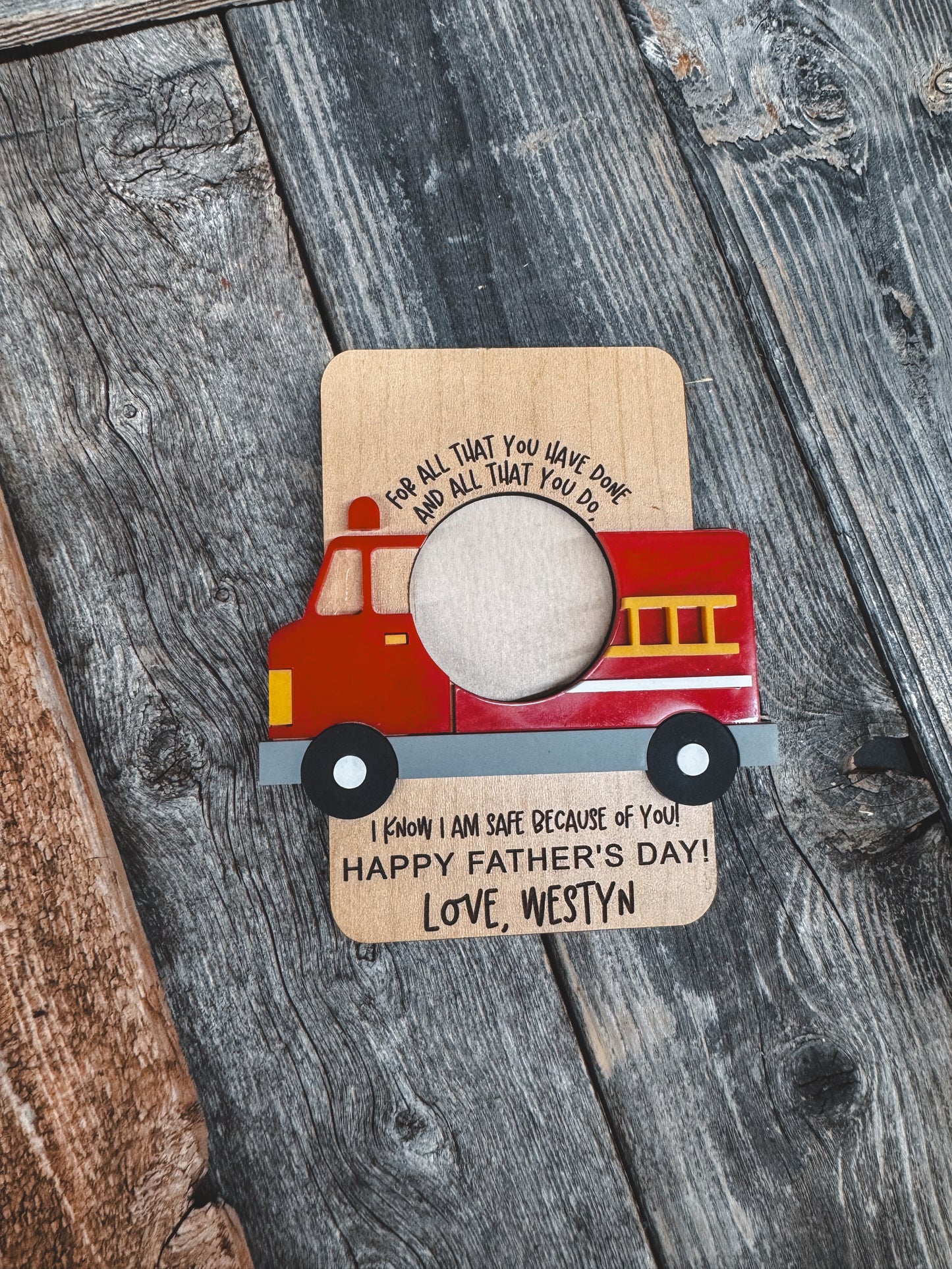 Fire Truck- Father’s Day Frame