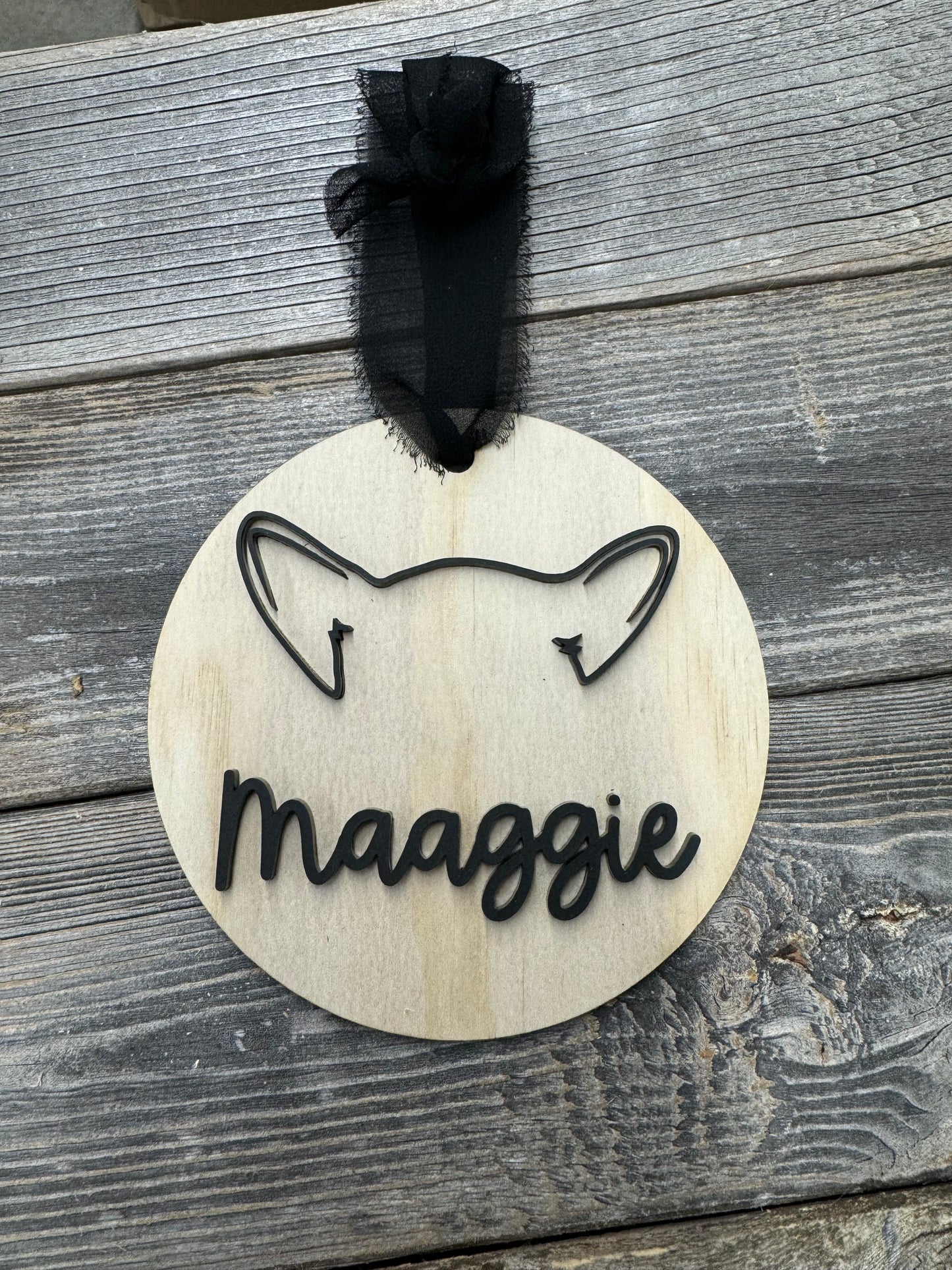 Custom Dog Ear Ornament