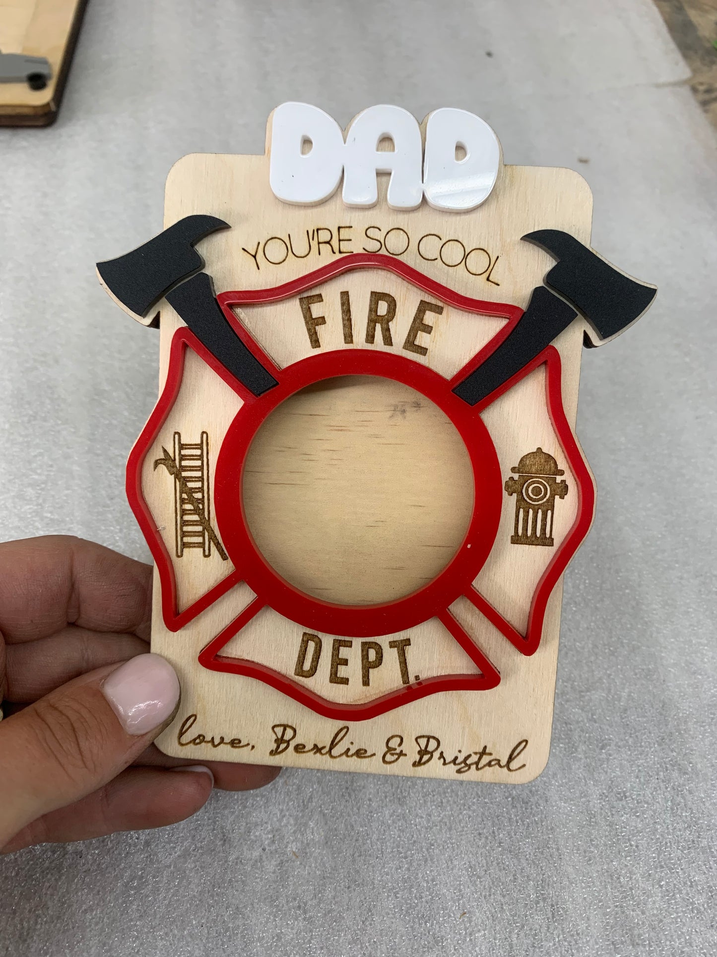 Father's Day - Visor Clip / Magnet - Firefighter