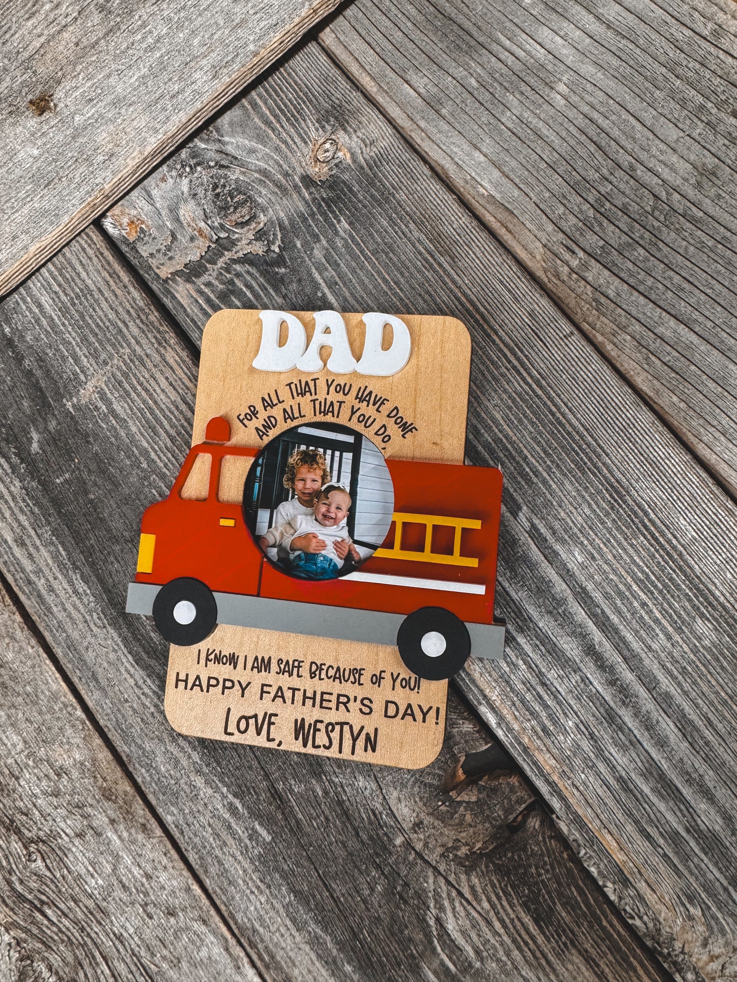 Fire Truck- Father’s Day Frame