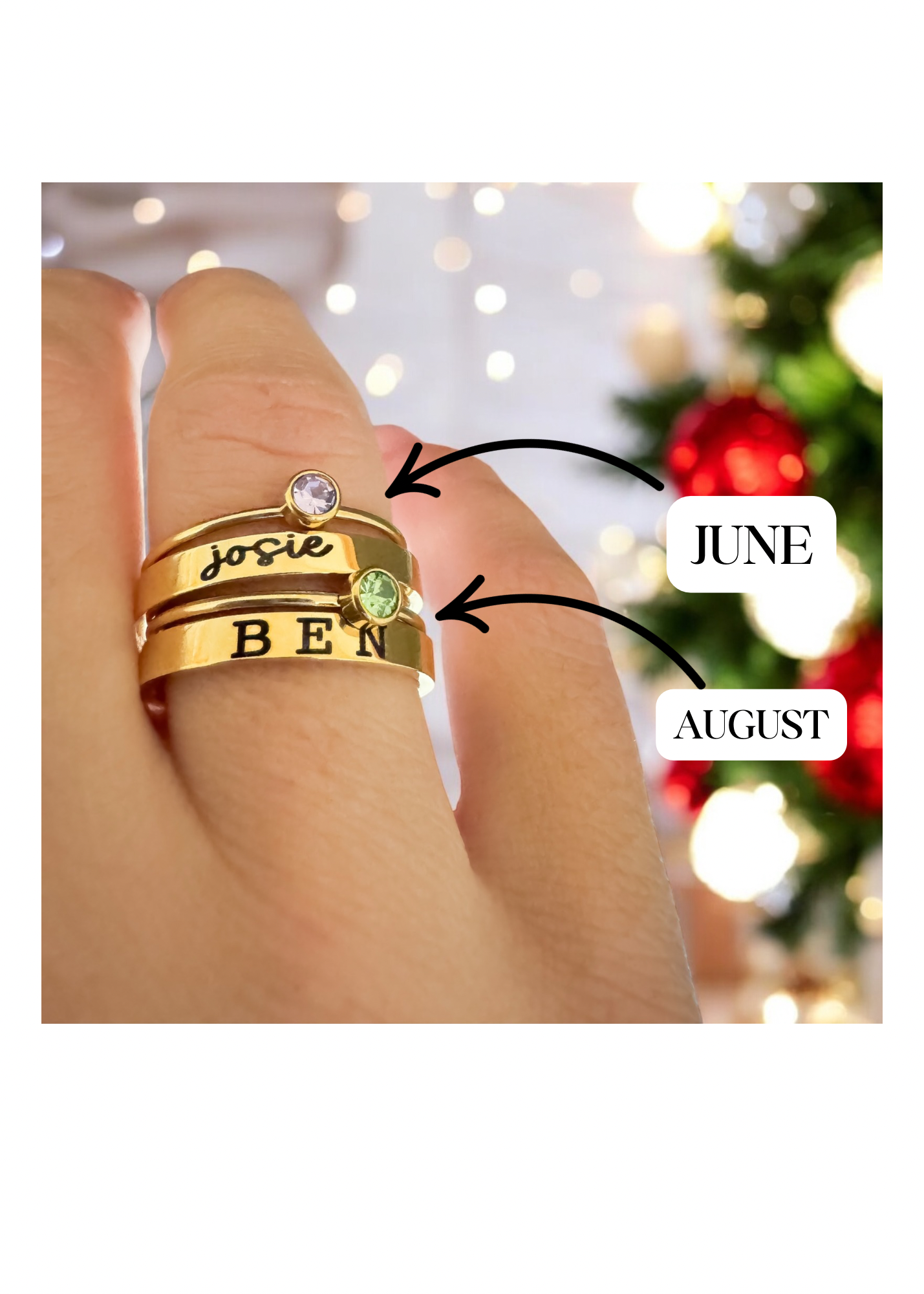 Birthstone Stackable Ring