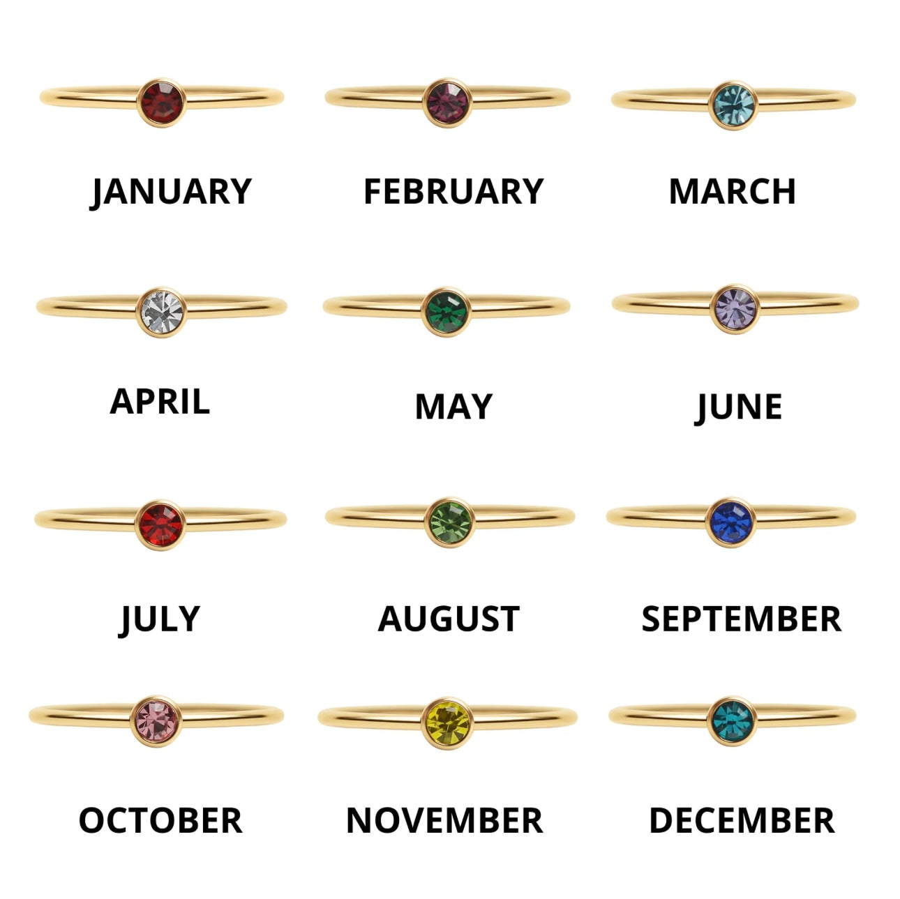 Birthstone Stackable Ring
