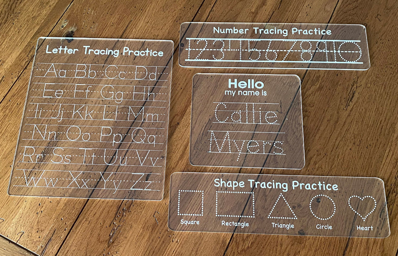 Dry Erase Practice Board Set (4 pieces)