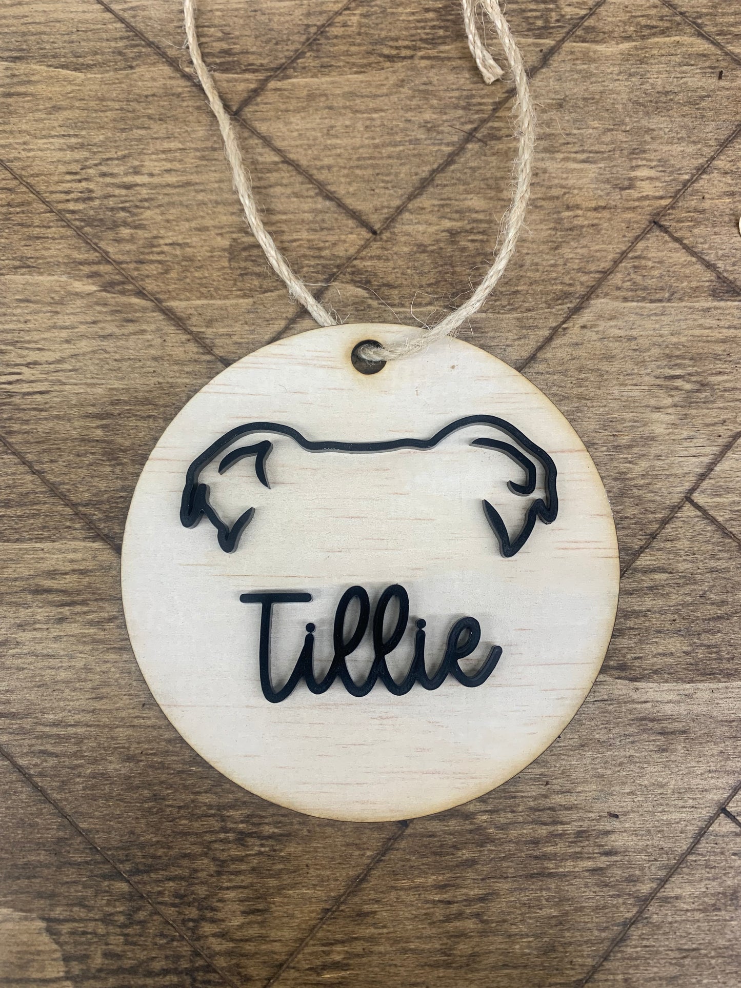 Custom Dog Ear Ornament