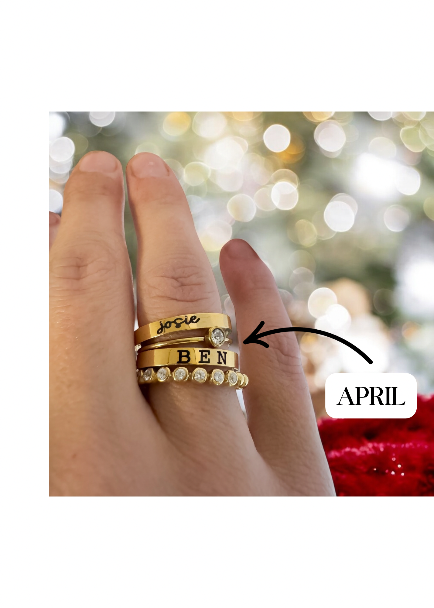Birthstone Stackable Ring