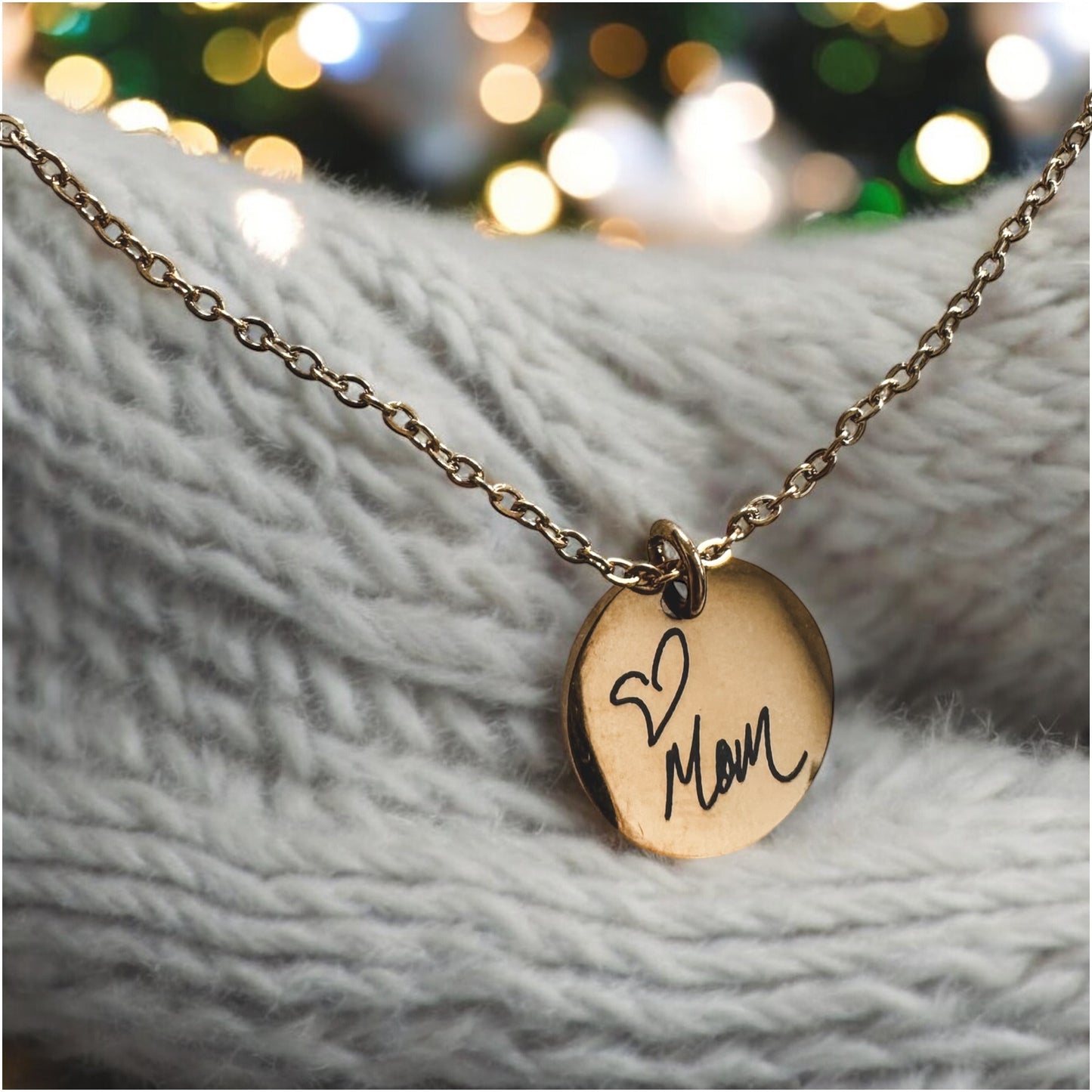 15mm Disc Necklace (Silver, Gold, or Rose Gold)
