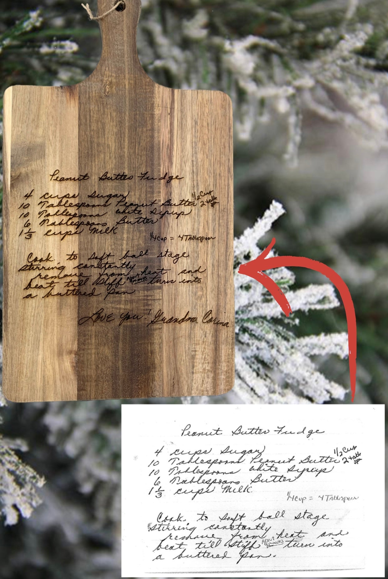 Custom Engraved Recipe