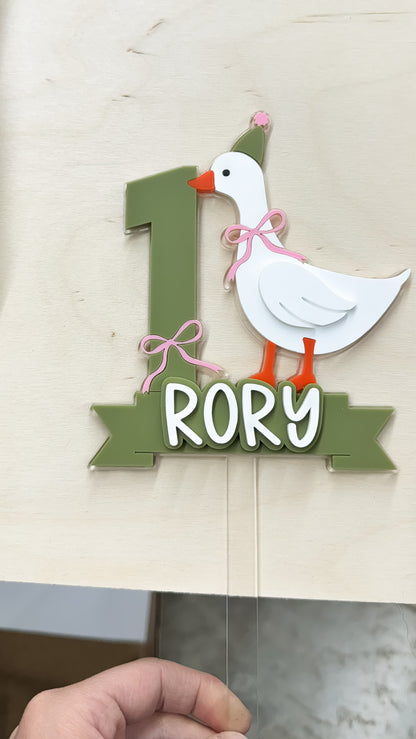 One Silly Goose - Cake Topper