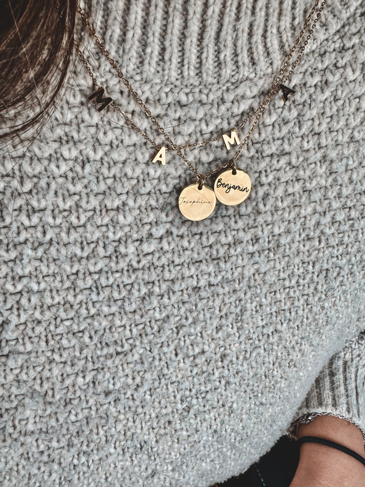 15mm Disc Necklace (Silver, Gold, or Rose Gold)