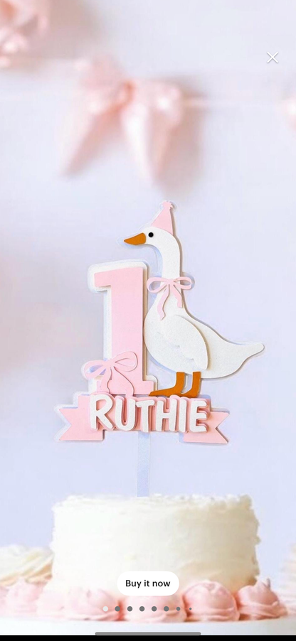 One Silly Goose - Cake Topper