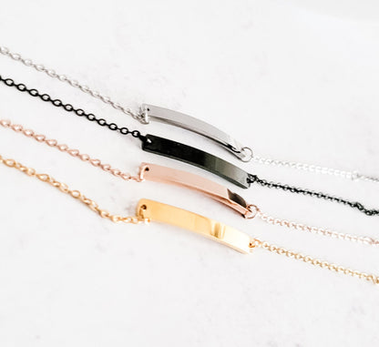 Horizontal Bar Cable Chain Bracelet (Silver, Gold, Rose Gold, or Black)