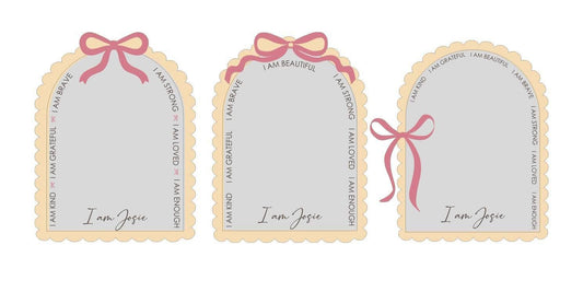 Affirmations Mirror with Bow Detail