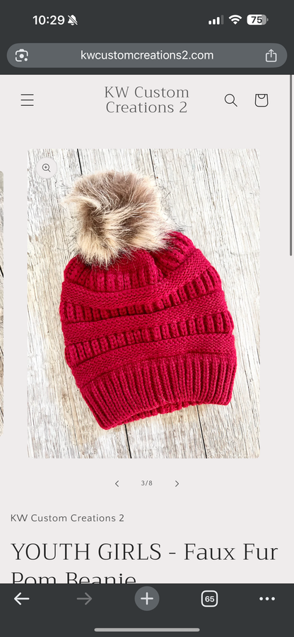 Youth - Leather Patch Beanie