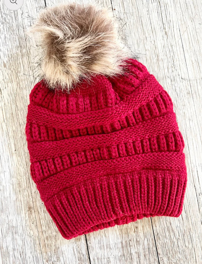 Youth - Leather Patch Beanie
