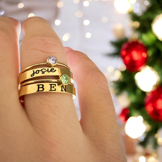 Birthstone Stackable Ring