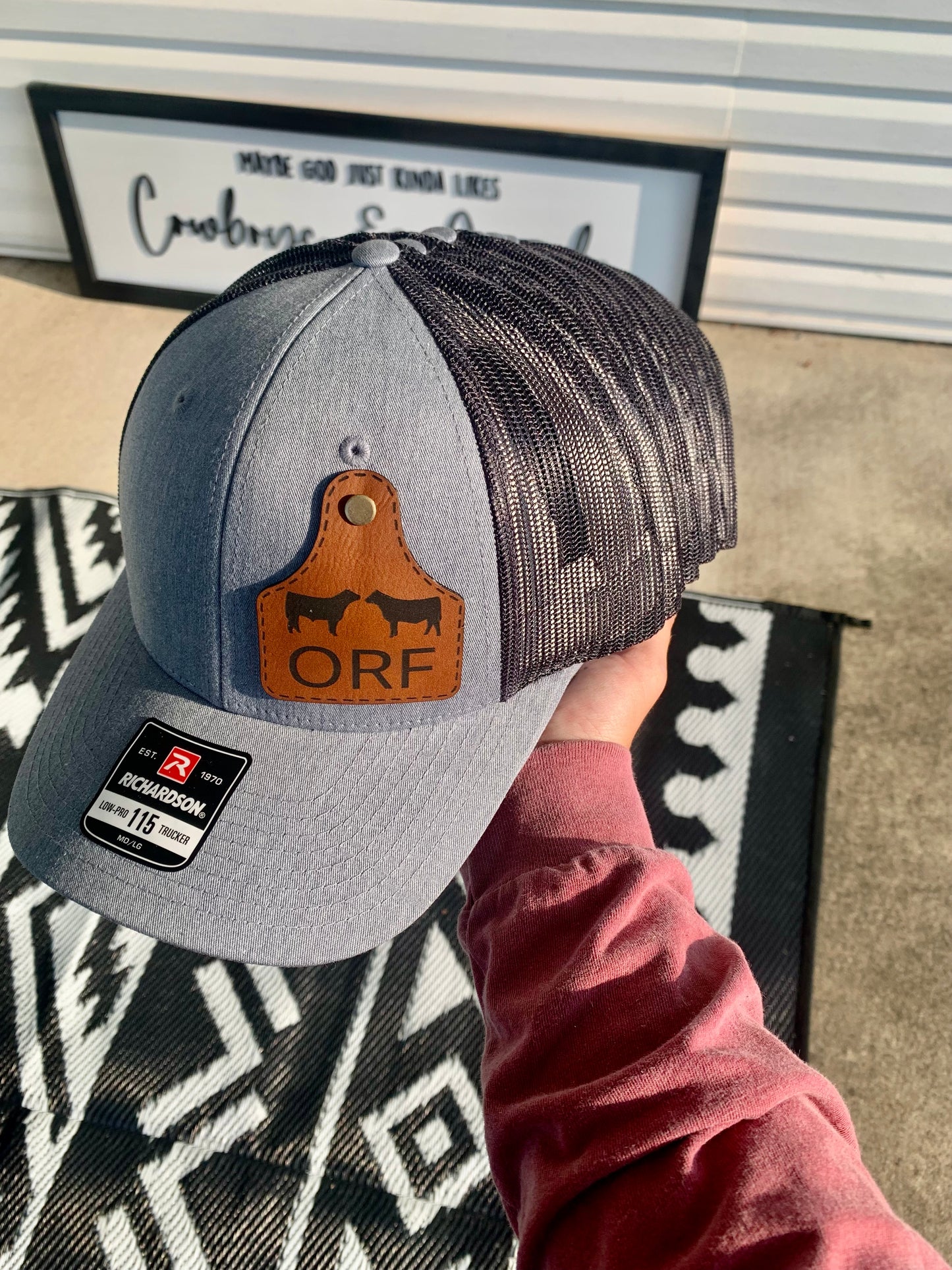 Custom Leather Patch Ball Cap