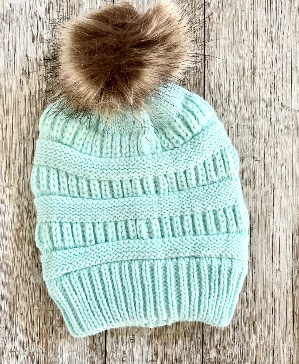Youth - Leather Patch Beanie