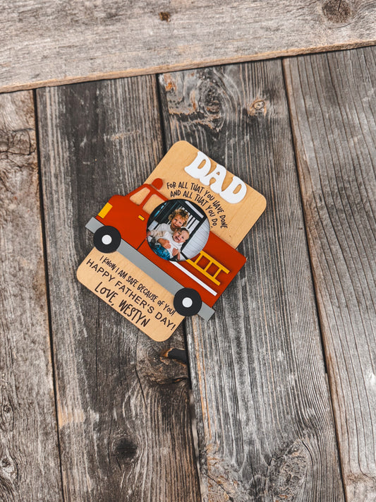 Fire Truck- Father’s Day Frame
