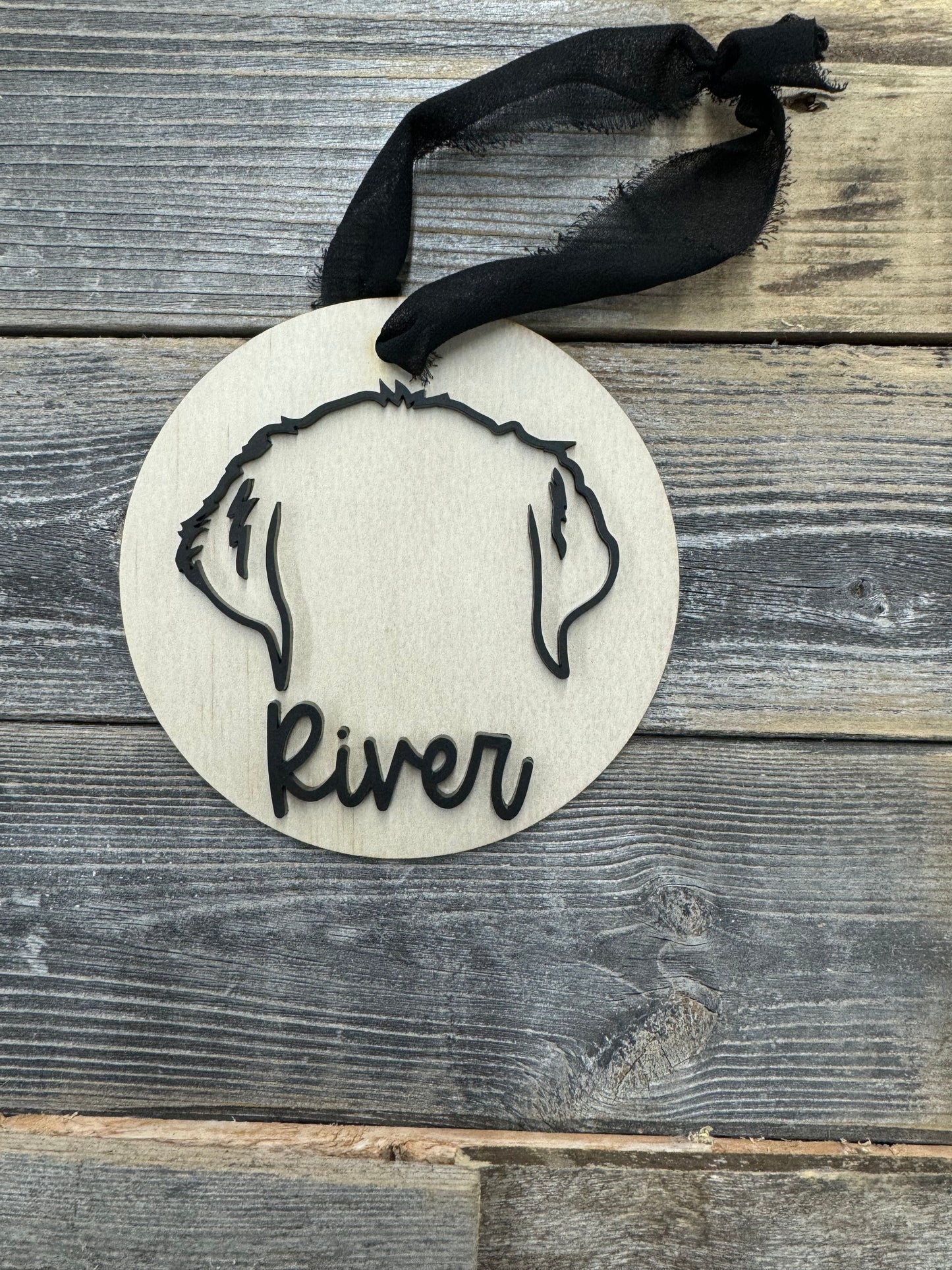 Custom Dog Ear Ornament