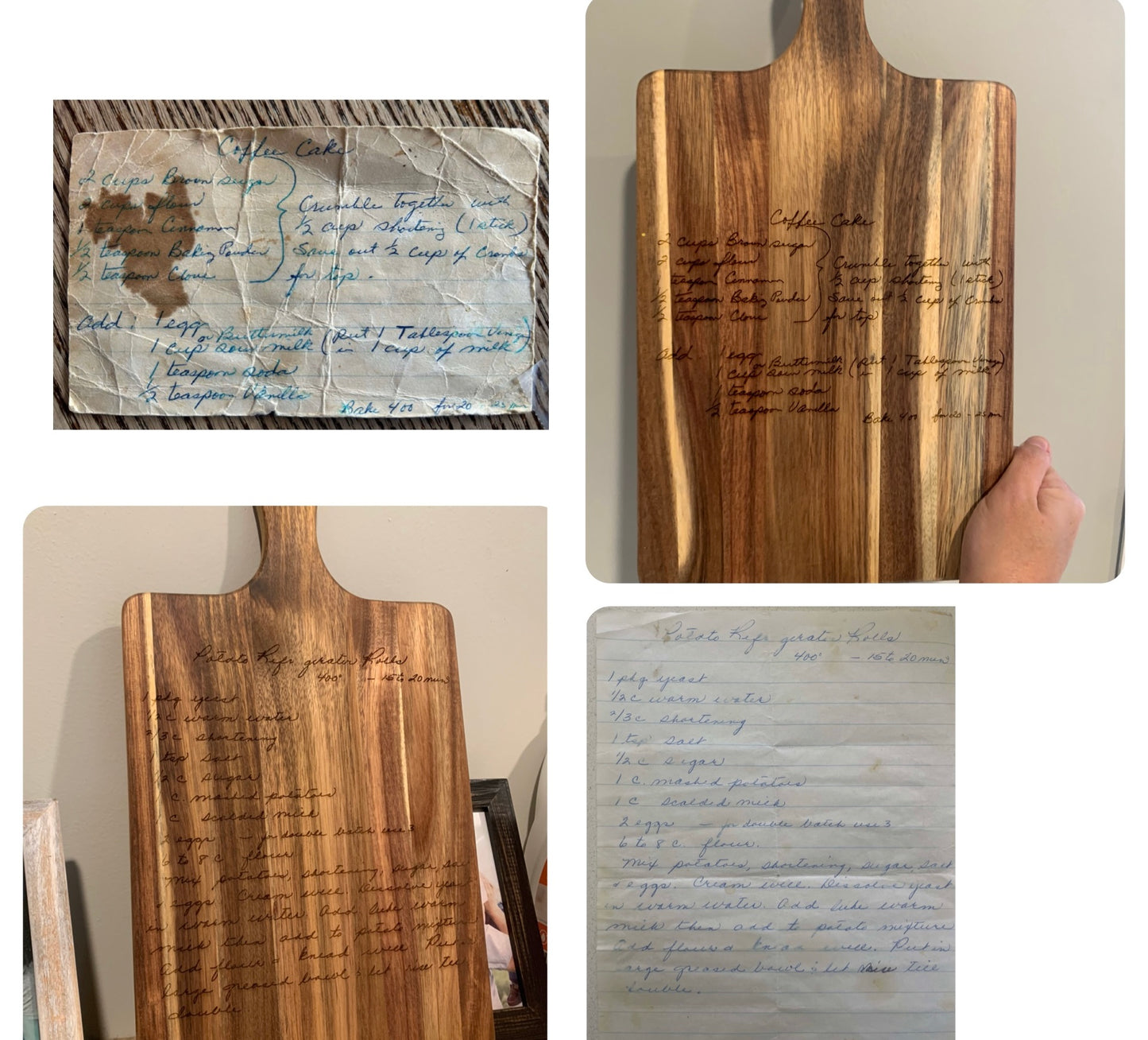 Custom Engraved Recipe