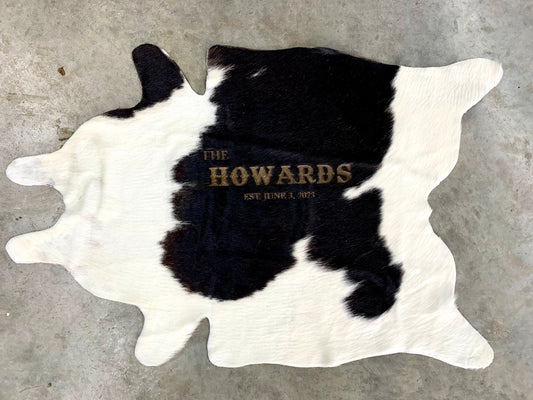Engraved Cowhide