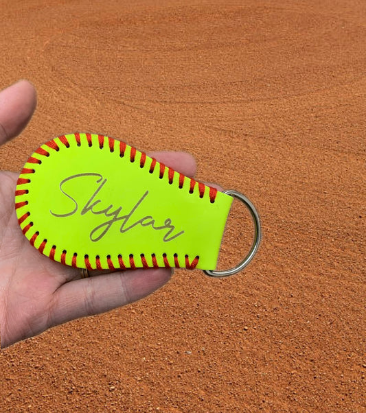 Softball Keychain