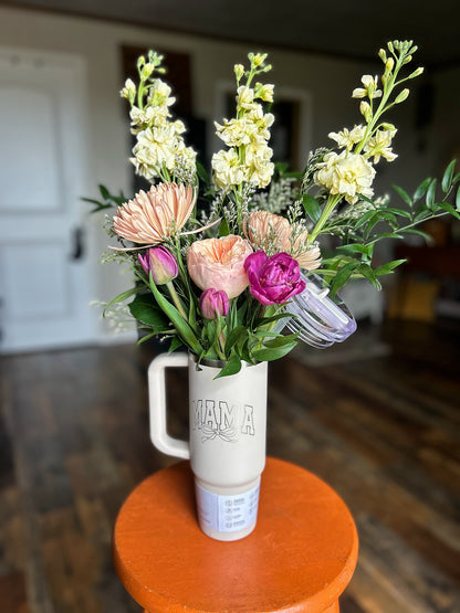 Mother’s Day Tumbler Flower Arrangement