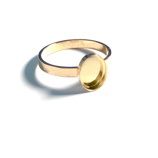 Breastmilk Keepsake - Flat Band Oval Ring