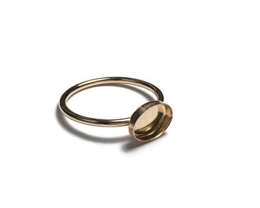 Breastmilk Keepsake - Horizontal Oval Ring