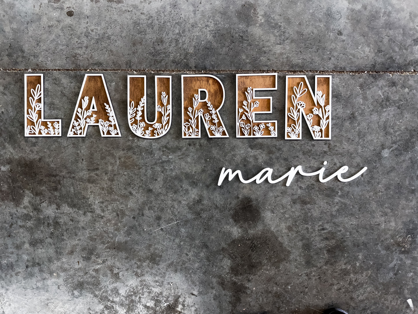 Custom Nursery Sign - Floral