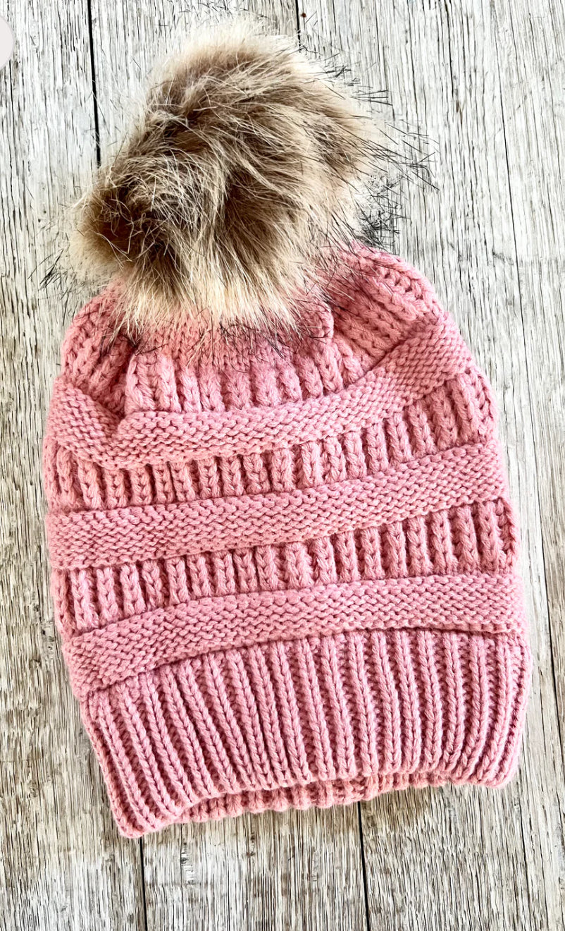 Youth - Leather Patch Beanie