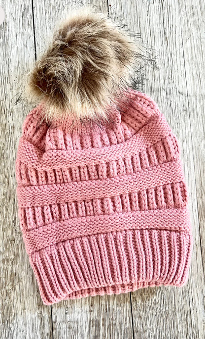 Youth - Leather Patch Beanie