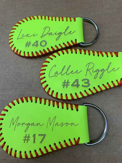 Softball Keychain