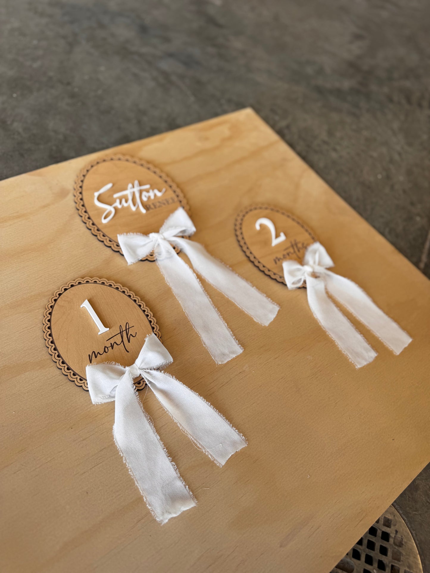 Baby Name Announcement - Bow with Name