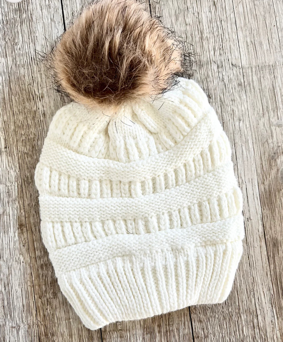 Youth - Leather Patch Beanie