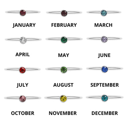 Birthstone Stackable Ring