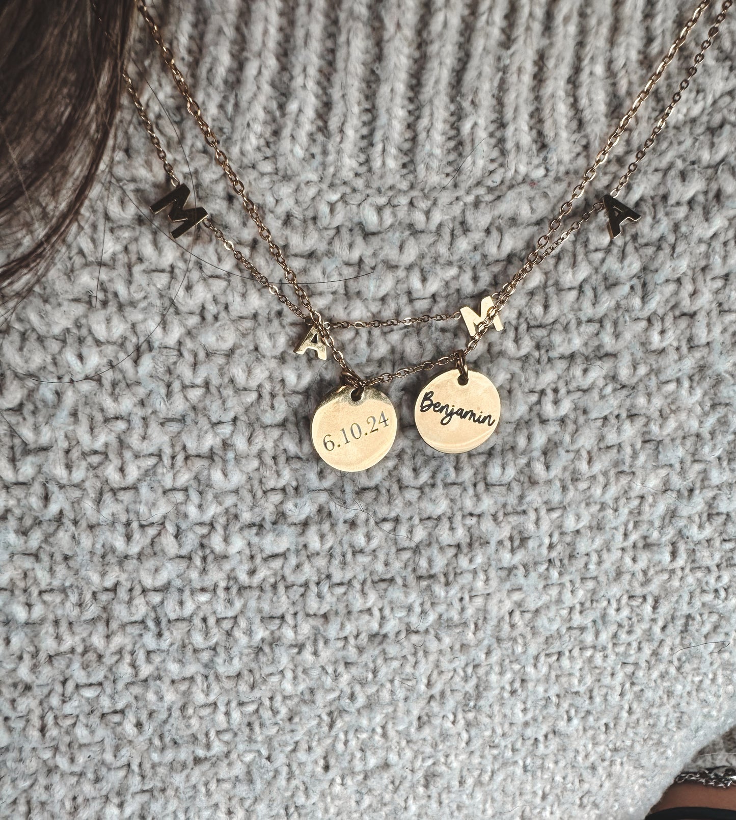 15mm Disc Necklace (Silver, Gold, or Rose Gold)