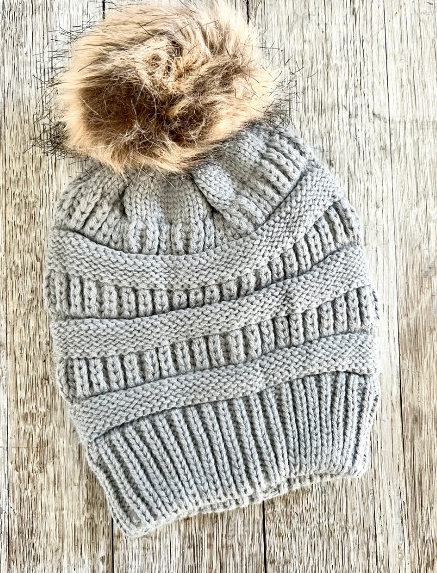 Youth - Leather Patch Beanie