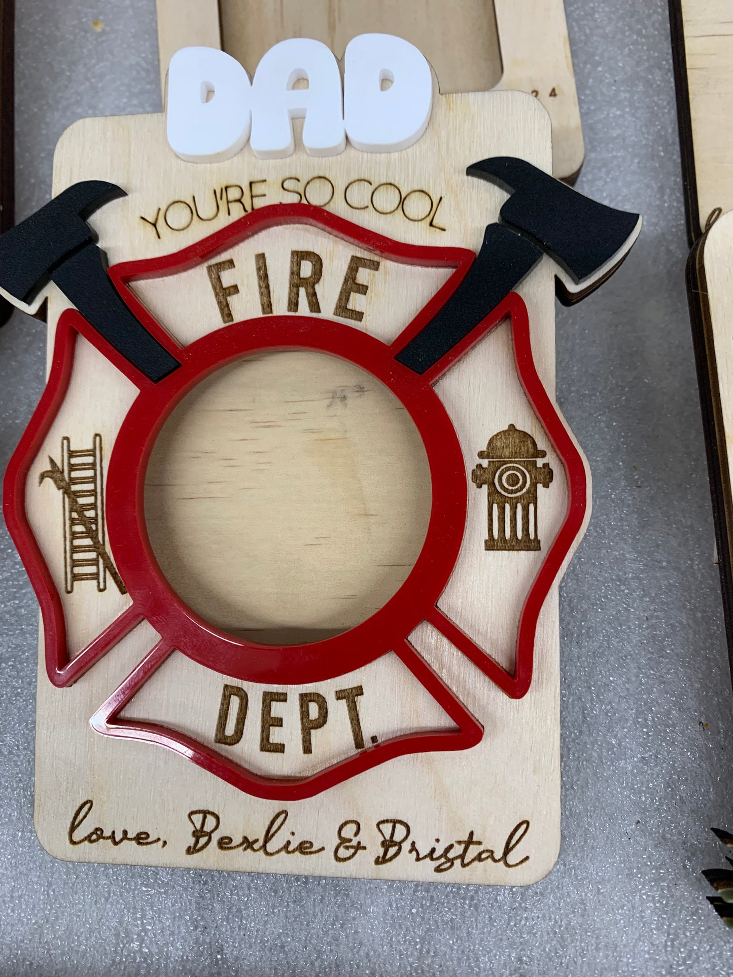 Father's Day - Visor Clip / Magnet - Firefighter