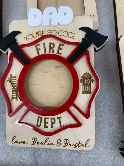 Father's Day - Visor Clip / Magnet - Firefighter