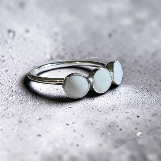 Breastmilk Keepsake - Triple Round Ring