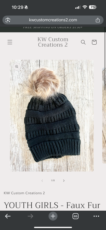 Youth - Leather Patch Beanie