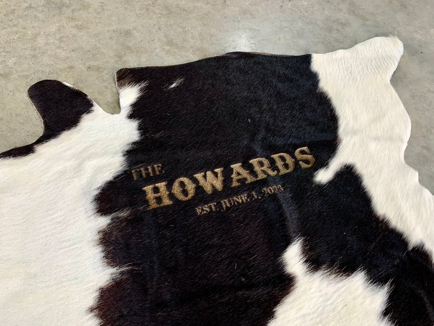 Engraved Cowhide