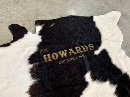 Engraved Cowhide