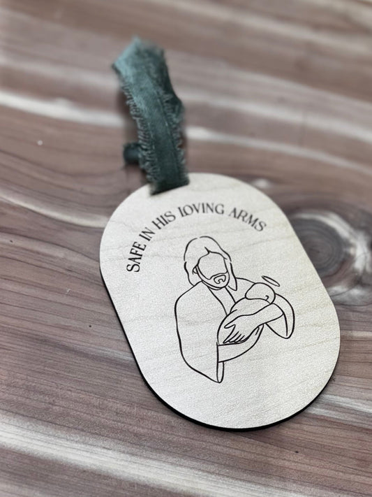 Safe in His arms- Ornament