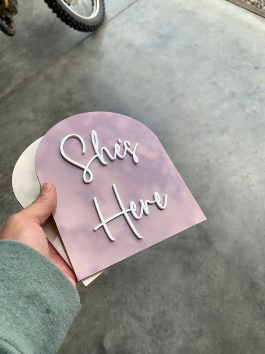Acrylic - She’s/He’s here